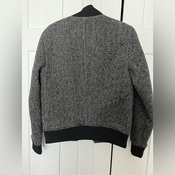 Express Mens patterned gray and black bomber jacket - Picture 2 of 8